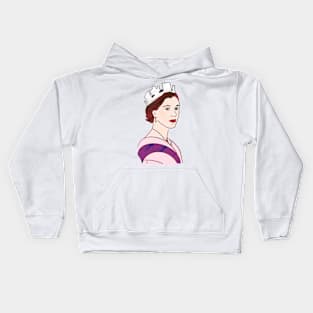 Queen Elizabeth II Original Illustration Kids Hoodie